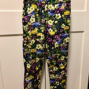 Floral high waisted pants